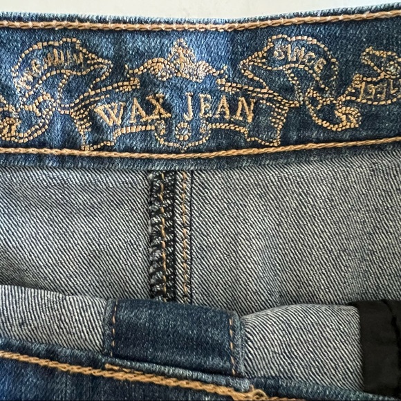 Wax Jean Denim Skirt with Front Button. Size Medium - Picture 6 of 7